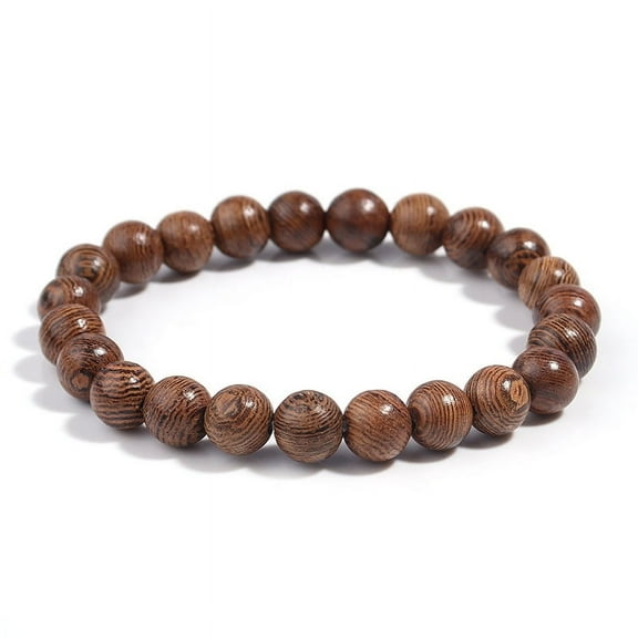 Nvzi-a Wooden Beaded Bracelet for Men and Women Lightweight Stretch Bracelet-Style A