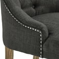 thumbnail image 6 of Weston Home Chelsea Lane Curved Back Linen Tufted Dining Chair, Set of 2, Dark Gray, 6 of 7