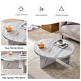 thumbnail image 4 of Historyli Go5H 31.4-Inch Round Coffee Table, Modern Aesthetic Circle Coffee Table, Sturdy Leg Support, Easy Assembly, Sofa Side Table For Small Spaces And Living Room, 4 of 9