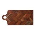 thumbnail image 4 of IH Casa Decor Acacia Wood Rect. Panneau De Service Chevron Avec Poignée, 4 of 4
