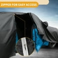 thumbnail image 4 of Funda de coche impermeable Unique Bargains para todo clima, protección contra sol y lluvia, funda exterior completa para MG4 2023 210D-PU negra con franjas reflectantes, 4 of 5