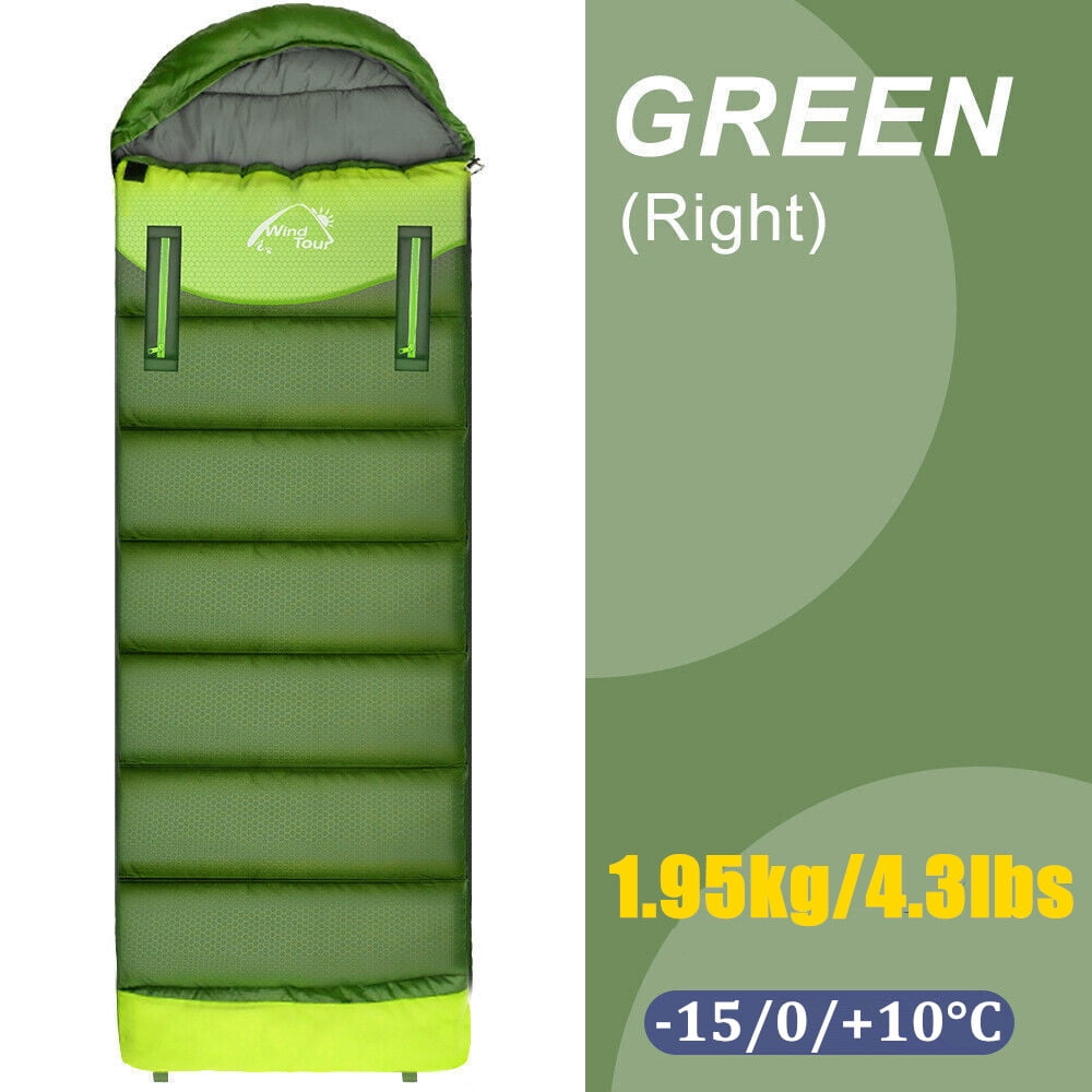 TOPCHANCES Camping Sleeping Bag for Adults - Lightweight Wearable Sleeping Bag with Compression Storage Sack Fits 5°F - 50°F Cold Weather (4.3lbs - Right Zipper)