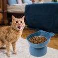 thumbnail image 6 of Raised Cat Bowl Neck Protection Elevated Cat Bowl Lightweight Stable Durable Cats Snack Bowl Pet Feeding Bowl for Cats Dogs Blue, 6 of 8