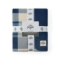 thumbnail image 5 of Pawz Plush Oversized Throw Blanket for Couch or Bed, Soft Flannel Fleece, Navy Blue Plaid, 50"x72", 5 of 6