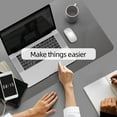 thumbnail image 5 of Desk Mat, Mouse Pad,Waterproof Desk Pad,Large Mouse pad for Desk, Leather Desk Pad Large for Keyboard and Mouse,Dual-Sided Mouse Mat for Office and Home (Dark Grey, 31.5" x 15.7"), 5 of 6