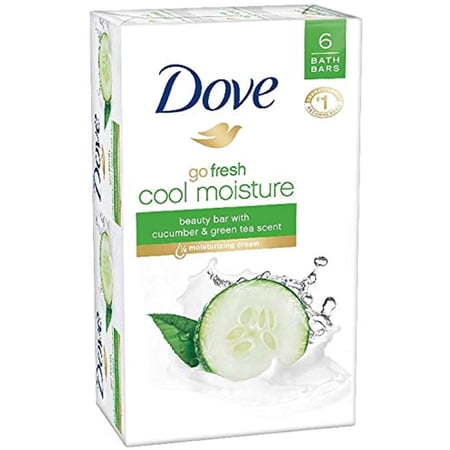 Dove Go Fresh Beauty Bar - Cool Moisture - 3.75 Oz - 6 Bars - 3 Pack