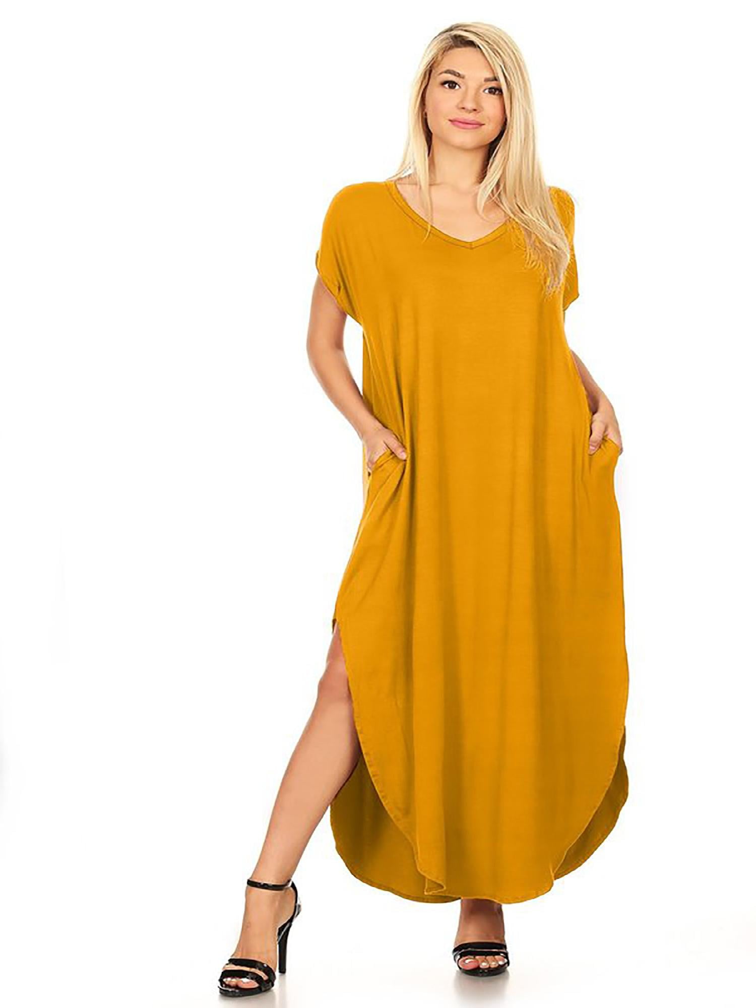 oversized maxi dress with pockets