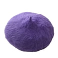 thumbnail image 1 of Sonducket Gorros de piel de boina, sombrero clásico de estilo coreano, tocado romántico de otoño, ropa de fiesta, suministros de ropa para mujeres y Sombreros violeta Sonducket AP010201-02B, 1 of 6