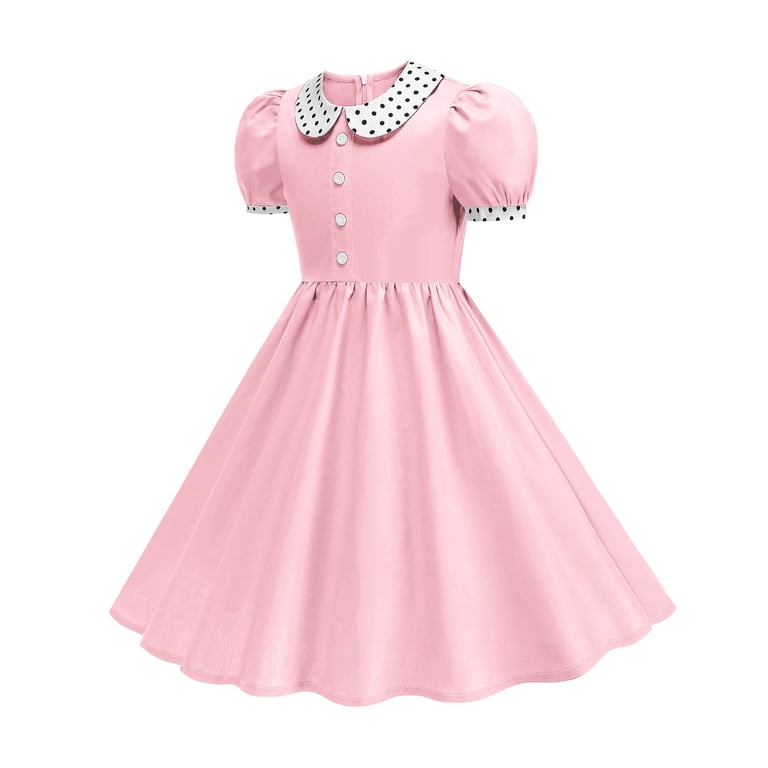 pink 50s swing dress Pink and Black Cold Shoulder 50s Style Swing Dress