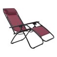thumbnail image 2 of Sunjoy Modern Zero Gravity Foldable Outdoor Lounge Patio Chair, Burgundy, 2 of 9