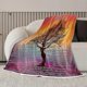 thumbnail image 5 of Oasisdream Dear Mama Throw Blanket for Home, Travel, Office Use, Mother's Day Gift for Her with Tree and Butterfly Printing, 5 of 5
