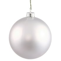 Vickerman 2.75" Christmas Ornament Ball, Silver Matte Finish, Shatterproof Plastic, UV Resistant, Holiday Christmas Tree Decoration, 12 Pack