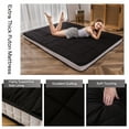 thumbnail image 5 of Futon Mattress, Padded Japanese Floor Mattress Quilted Bed Mattress Topper, Extra Thick Folding Sleeping Pad, Black, Twin, 5 of 11