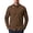 Brown, variant on Long Sleeve Mens Dress Shirts Casual Solid Shirts for Men Regular Oxford Tops with Pocket