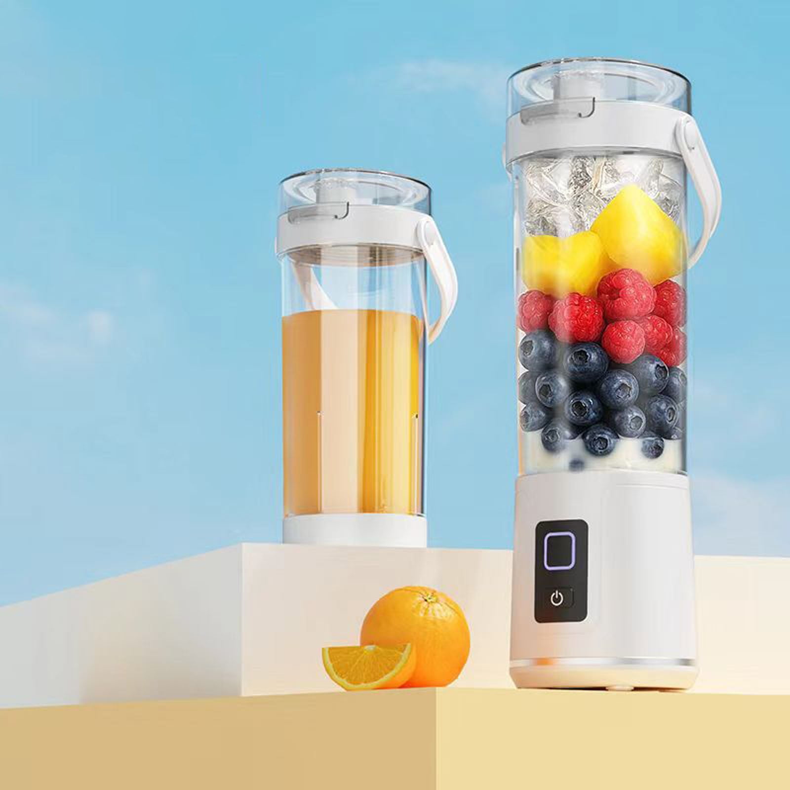 Portable Blender for Smoothies & Shakes – USB Rechargeable Mini Blender Cup, 20oz Travel Blender for Fruits, Vegetables, Ice Crushing – Cordless, BPA-Free, Dishwasher Safe, with Battery Display