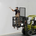 thumbnail image 3 of Heavy Duty Forklift Platform 35.8x35.8 Inches - 1400LB Capacity Collapsible Safety Platform with Anti-Slip Surface, Waterproof Black Finish for Warehouse and Construction Use, 3 of 6