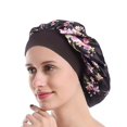 thumbnail image 2 of Visland Womens Sleep Night Cap Wide Band Polyester Bonnet for Hair Beauty, Hair Care Cap, Chemo Beanie, Curly Springy Hair, 2 of 4