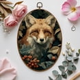 thumbnail image 7 of Dark Academia Canvas Wall Art Fox Autumn Foliage Berries Detailed Oval Framed Canvas Prints Vintage Wall Hanging Decor for Home Decorations 8.6"x11.4", 7 of 7