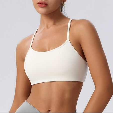 Womens Bras Women Solid Color Back Sports Bra Fitness Clothes Running Drying Yoga Underwear Plus Size Bras for Women Full Coverage Sport Everyday Bra