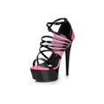 thumbnail image 4 of Ellie Shoes E-609-Aurore 6" Heel Womens Sandal with Multiple Straps. 12 / Silver, 4 of 5