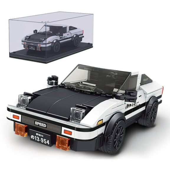 HI-REEKE Car Building Block Set Speed Champions AE86 Super Race Car Plastic Kit Toy for Adult White