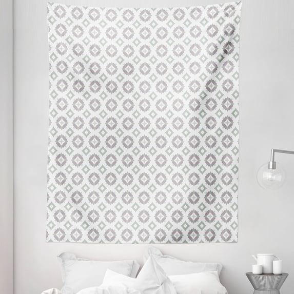 Geometric Tapestry, Repetitive Stars Shapes Rhombuses Motifs in Ornamental Design Abstract Art, Fabric Wall Hanging Decor for Bedroom Living Room Dorm, 5 Sizes, Multicolor, by Ambesonne