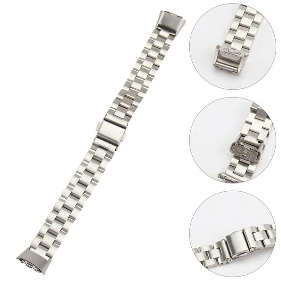 GOOHOCHY Replacement Band Stainless Steel Strap Wrist Band Replacement 17X1.2 Cm Silver