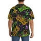 thumbnail image 3 of Fotbe Mardi Gras Surface Camisa Estampada de Manga Corta para Hombre, Casual de Verano, Estilo Playero, Sin Arrugas-Medium, 3 of 5
