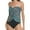 Blue, variant on Vince Camuto Women's Printed Draped Tankini Top (XS, Midnight Multi)
