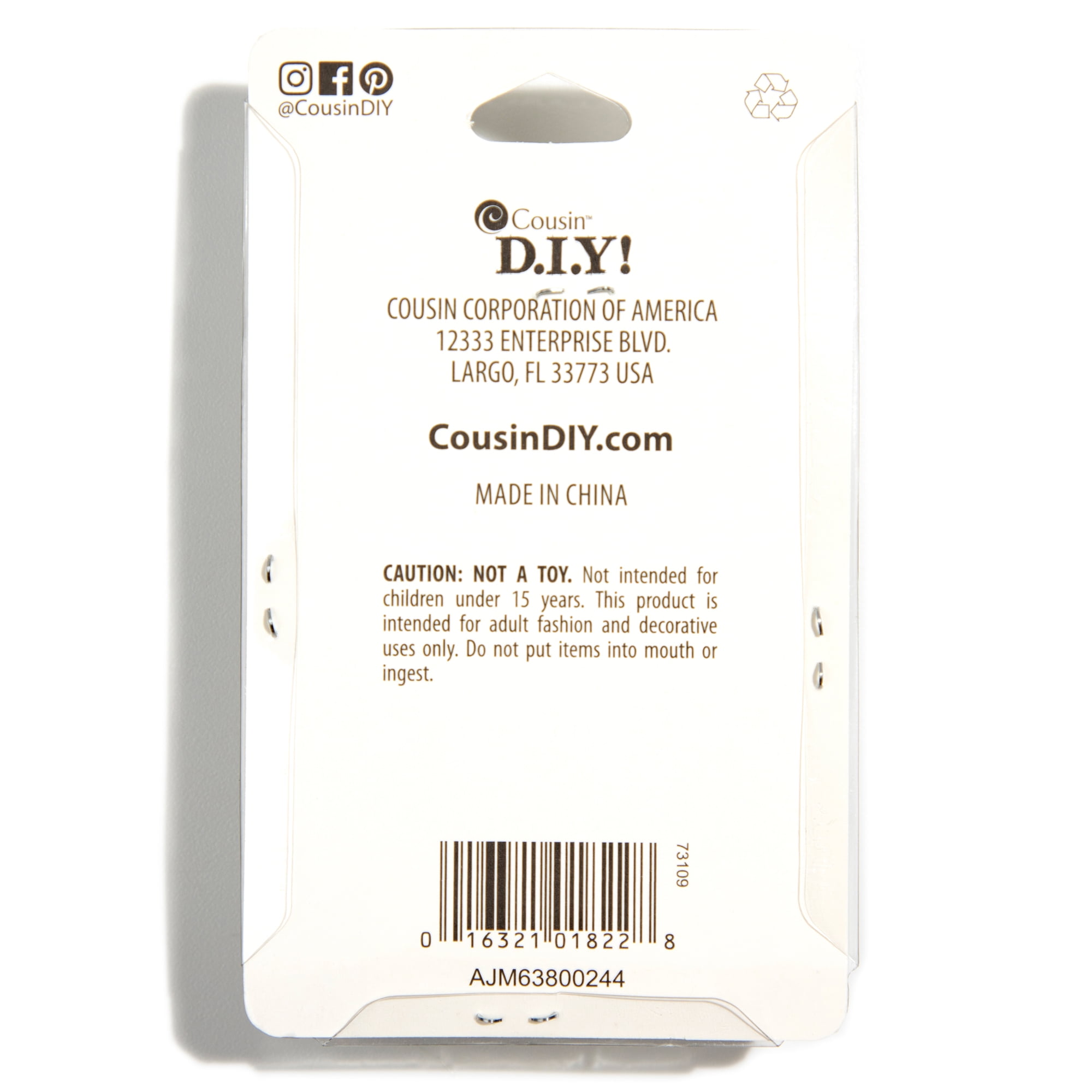 Cousin DIY Silver Key Split Rings for Keychains, Metal, 10 Piece, Model 63800244