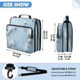 thumbnail image 3 of Zipper Binder with Shoulder Strap 2 inch 3 Ring Waterproof File Folder Organizer Bag 500 Sheet White Butterflies Pattern, 3 of 8