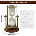 thumbnail image 2 of Vintage Hourglass Sand Timer Decor,360° Rotating 15 Min White Sand Visual Timer for Home,Office Desk Decor, 2 of 6