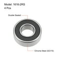 thumbnail image 2 of Uxcell 1616-2RS Deep Groove Ball Bearing, 1/2"x1-1/8"x3/8" Sealed Z2 Lever Bearings 4pcs, 2 of 4