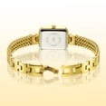 thumbnail image 5 of BERNY Small Gold Watch for Women, Dainty Ladies Quartz Watch with Square Dial, Stainless Steel Bracelet Watch Band, Waterproof Watch Mother's Day Gift for Women, Blue, 5 of 11