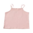 thumbnail image 2 of Girl‘s Vest  Children‘s Solid Color Ribbed Sling Tops Tight Sleeveless Shirt Camisole for Kids, 2 of 5