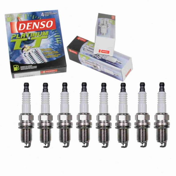 8 pc DENSO Platinum TT Spark Plugs compatible with Lexus LX470 4.7L V8 1998-2007