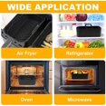 thumbnail image 5 of Silicone Pot for Ninjas Dual Air Fryer, 2PCS Silicone Air Fryer Liner Dual Air Fryer Silicone Air Fryer Basket, Air Fryer Rack Accessory for Air Fryer,(Black) Oven, Microwave, 5 of 5