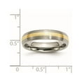 thumbnail image 6 of Chisel Titanium Brushed with 14k Gold Inlay 5mm Band, 6 of 7