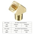 thumbnail image 4 of Uxcell 1/4 NPT Male to Female Thread Brass Hose Fitting Elbow 45 Degree Angle, 4 of 5