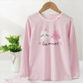 thumbnail image 6 of TOWED22 Baby Toddler Girls Fall Winter Outfits 2pcs CartoonPrint Long Sleeve Round Neck Tee and Relaxed Pants Set Clothes(Purple,13-14 Y), 6 of 8