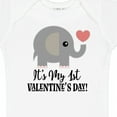 thumbnail image 4 of Inktastic 1st Valentines Day Baby Elephant Boys or Girls Baby Bodysuit, 4 of 5