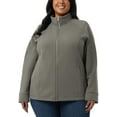 thumbnail image 4 of 32 Degrees Women's Active Full Zip Mid-Weight Jacket, Gray XL, 4 of 6