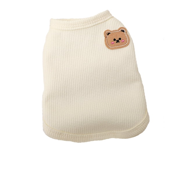 Camiseta de felpa para perros, cálida, ligera, suave, transpirable, elástica, sin mangas, adecuada para perros pequeños y medianos