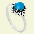 thumbnail image 6 of Sleeping Beauty Turquoise 925 Sterling Silver Ring s.6 Jewelry R-1721 AGR1013_A_6, 6 of 6