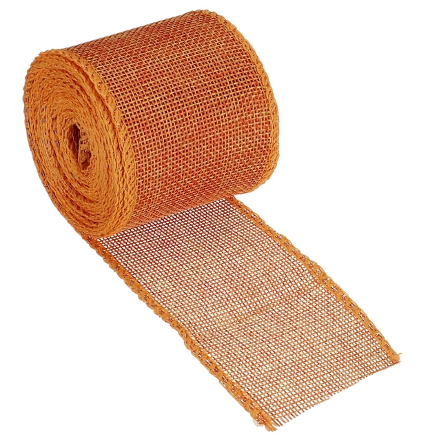 Unique Bargains Rouleau d'Artisanat en Jute Filaire de 2,36 Pouces de Large, 5,47 Yards, Décoration, Orange