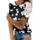thumbnail image 1 of Gibobby Casual Playera de Manga Corta para Mujer Camiseta con estampado Floral manga corta para mujer verano, camisetas gráficas informales con Panel encaje y cuell(Blanco,M), 1 of 5