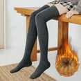 thumbnail image 3 of D-GROEE Women Cotton Knit Boot Socks Plush Solid Color Knee High Socks Stockings, Free size, 3 of 8