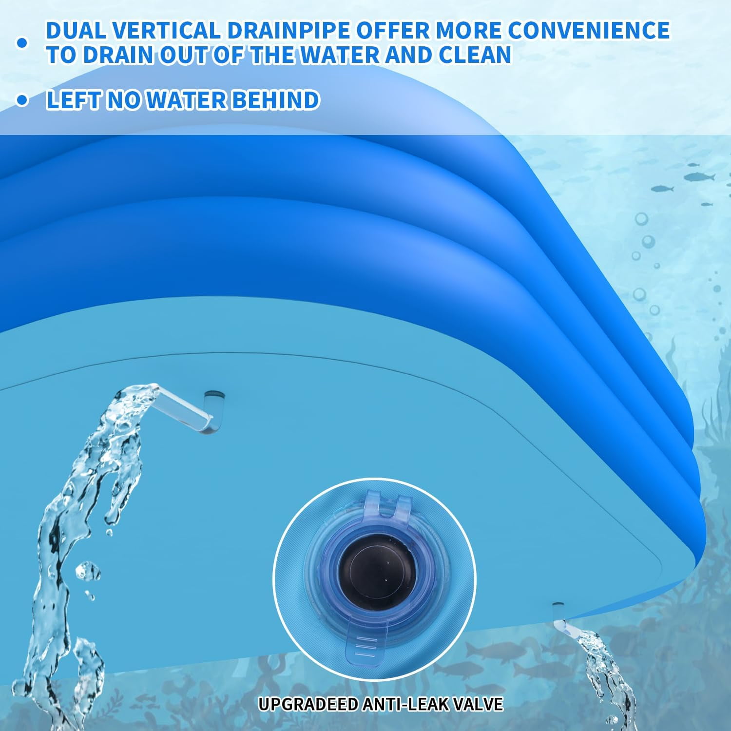 Inflatable Swimming Pool, Large Blow up Pool, Above Ground Swimming Pool for Family, Pools for Kid, Full-Sized Inflatable Pool for Toddler for Outdoors, Backyard