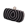 thumbnail image 4 of Bolso de novia con perlas, bolso de fiesta, bolso de mano con purpurina para novia, boda, cóctel o noche. negro, 4 of 9