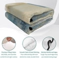 thumbnail image 4 of Twin Quilt Set 68''x86'', Blue Grey Beige Lightweight Summer Bedspread Coverlet Set with 2 Pillow Shams, Abstract Modern Art Oil Painting Breathable All Season Quilt Bedding for Dorm/Bedroom, 4 of 9